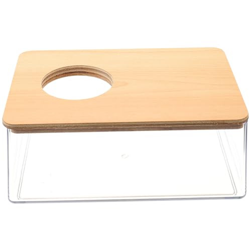ibasenice Hamster Sandbadbehälter Transparent Multifunktionale Hamsterbadewanne für Kleine Haustiere Bad und Toilette Nutzbar zu Reinigen mit Holzabdeckung ibasenice Hamster Sandbadbehälter Transparent Multifunktionale Hamsterbadewanne für Kleine Haustiere Bad und Toilette Nutzbar zu Reinigen mit Holzabdeckung von ibasenice