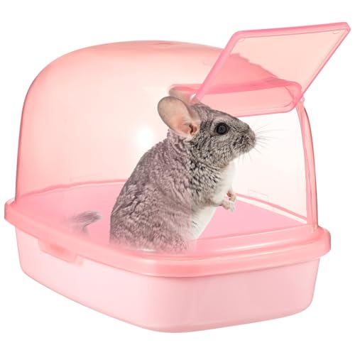 ibasenice Hamster Sauna Badewanne aus Kunststoff Transparentes Sandbad für Kleintiere für Hamster Rennmäuse Chinchillas und Andere Haustiere Design für Sicheres von ibasenice