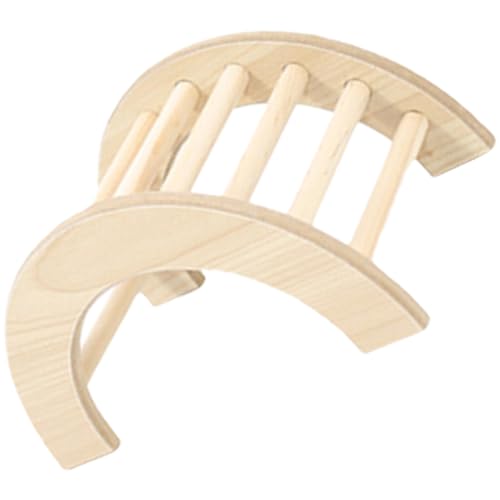 ibasenice Hamster-Spielzeugbrücke Haustier klein Nagetier Tiere Hamsterspielzeug Hamster brücke Toys for small Animals Nager Holzspielzeug Chinchilla-Brücke Hamster-Kletterbrücke hölzern von ibasenice