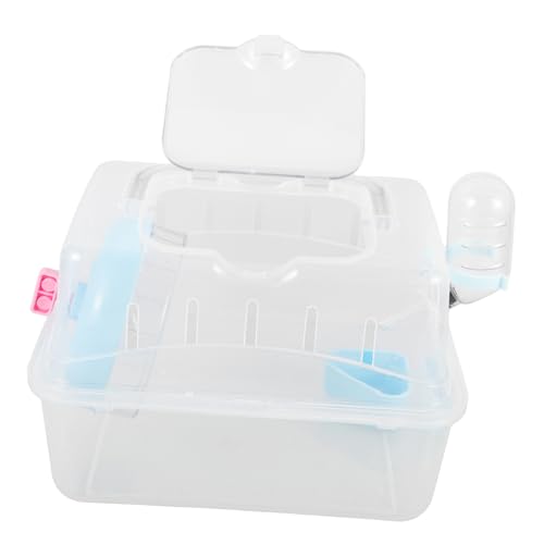 ibasenice Hamster Tragekäfig für Kleintiere Transparente Transportbox für Hamster und Meerschweinchen für Outdoor Sicheres Design für Stressfreies Reisen und Einfache von ibasenice