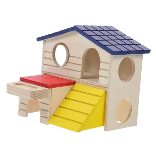 ibasenice Villa Hamster Castle Hideout Spielzeug Großes Holznest Für Haustiere von ibasenice