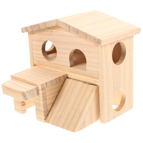 ibasenice Hamster Villa aus Hochwertigem Holz Zweistöckiges Chinchilla und Nagerhaus Robustes Kleines Haustierhaus mit Spielplattform Sicherer Rückzugsort für Hamster und Ratten im Käfig ibasenice Hamster Villa aus Hochwertigem Holz Zweistöckiges Chinchilla und Nagerhaus Robustes Kleines Haustierhaus mit Spielplattform Sicherer Rückzugsort für Hamster und Ratten im Käfig von ibasenice