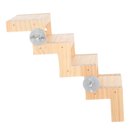 ibasenice Hamster-holzplattform Und Treppe, Hamster-plattform Für Kleine Haustiere, Meerschweinchen, Chinchilla, Kaninchen, Küken, Rampe, Kleintier-kletterspielzeug von ibasenice
