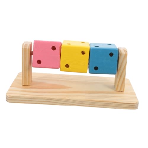 ibasenice Hamster kaut Hamster Holz Hamster Käfig Hamster Holzspielzeug Zahnstein für Hamster Kaninchen-Puzzlespielzeug Hamster-Lavablöcke hölzern von ibasenice