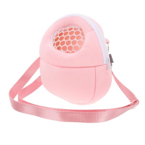 ibasenice Hamster-umhängetasche Taschen Zum Transport Von Tieren Hamsterbeutel Tragetasche Für Kleintiere Hasen-reiseträger Rattenträger Kaninchen-reisekäfig Hasenschlinge Rosa Samt von ibasenice