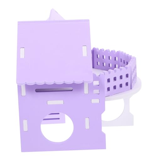 ibasenice Hamsterhaus Doppelstock PVC Hideout Häuschen für Kleintiere Wie Hamster Meerschweinchen Ratten Kaninchen Robust und Geräumig Privater Rückzugsort für Besseren Schlaf Weiß von ibasenice
