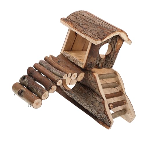 ibasenice Hamsterhaus Hamster Spielplatz Hamster Hamster Rückzugsort Hamster Unterkunft kleintierhaus nagerhaus meerschweinchen versteck Hamster verstecken Hamsterspielzeug hölzern von ibasenice