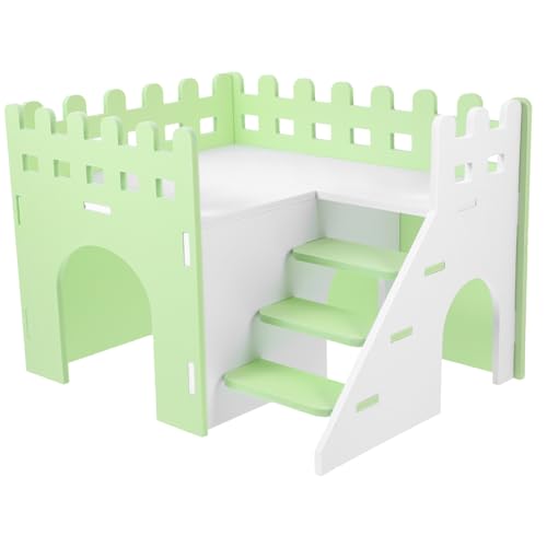 ibasenice Hamsterhaus aus Doppellagige Nager Villa mit Leiter Großes Versteck für Hamster Chinchillas und Kleine Kleintiere Naturnahes Holzhaus für Sicheren Rückzugsort und Spielspaß ibasenice Hamsterhaus aus Doppellagige Nager Villa mit Leiter Großes Versteck für Hamster Chinchillas und Kleine Kleintiere Naturnahes Holzhaus für Sicheren Rückzugsort und Spielspaß von ibasenice