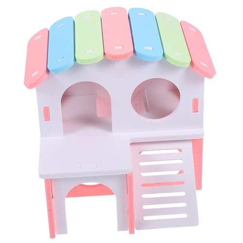 ibasenice Hamsterhaus aus Robustem PVC mit Rampe und Doppelstock Gemütliches Meerschweinchen Versteck und Spielhaus Wetterfestes Kleintierhaus für Zwerghamster und Meerschweinchen zum ibasenice Hamsterhaus aus Robustem PVC mit Rampe und Doppelstock Gemütliches Meerschweinchen Versteck und Spielhaus Wetterfestes Kleintierhaus für Zwerghamster und Meerschweinchen zum von ibasenice