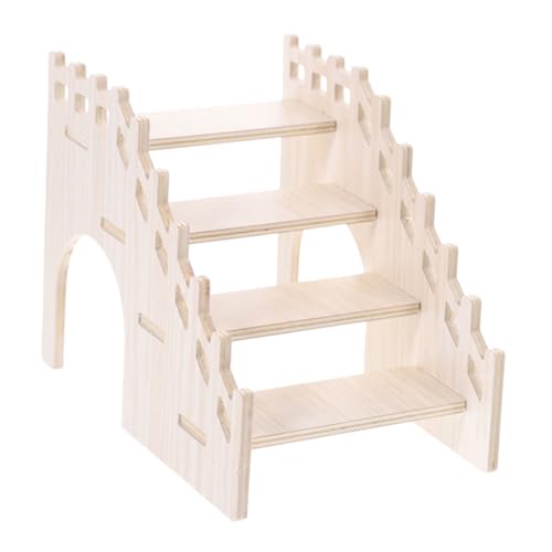 ibasenice Hamsterkäfig Hamster Hamster Spielplatz für Hamster Kleintier zubehör Haustier Hamsterleiter aus Holz Kletterleiter für Haustiere hölzern Khaki von ibasenice