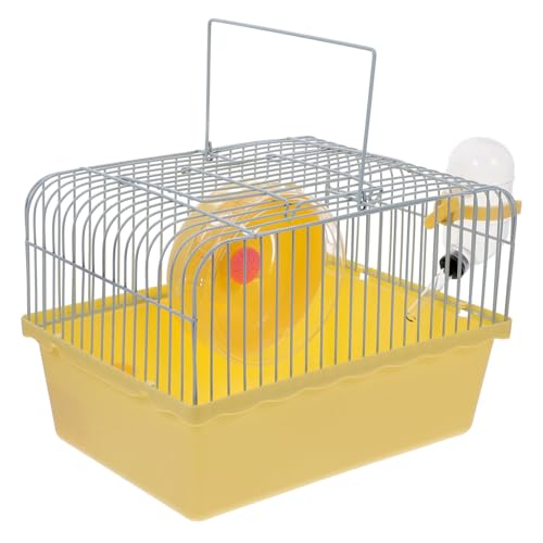 ibasenice Hamsterkäfig Hamster Tragetasche Drinnen Klein Träger Käfige Haustier Zubehör Wasser Chinchilla Zwinger Tragbare Transportbox Für Hamster Reisen Transporthamster Abs Yellow von ibasenice