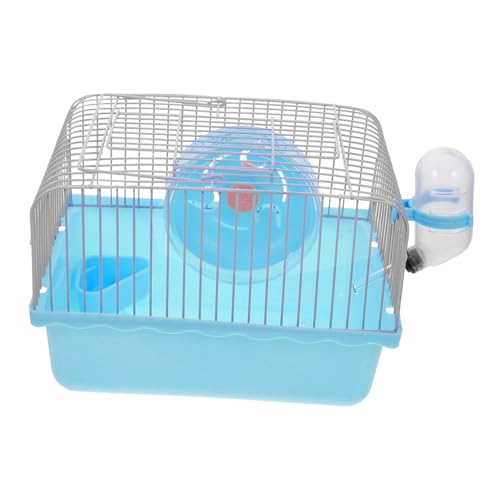 ibasenice Hamsterkäfig Hamster transportbox kaninchenkäfig Reisekäfig für Hamster Transportbox für Hamster tragbarer Käfig Käfige Rosa Transporthamster Tragbarer Hamster-Reisekäfig Abs Blue von ibasenice