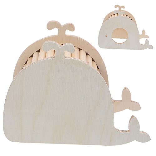 ibasenice Hamsternest Hamster brücke Hamster kleintierhaus Hamster Käfig Accessoire Kleintiernest gemütlich Meerschweinchenkäfig Haustier schlafhaus Hamsterleiter hölzern von ibasenice