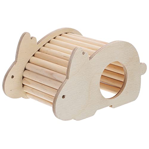 ibasenice Hamsternest Hamster hamsterspielzeug Hamster Klettergerüst Hamster Käfig Einrichtung nagerhaus meerschweinchen lebensraum Käfige Haustier holznest Kleintierleiter hölzern von ibasenice