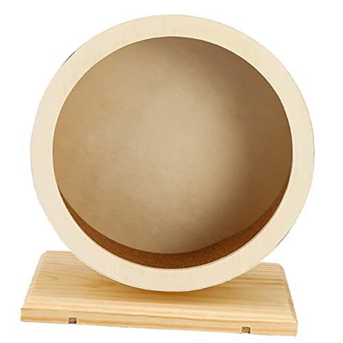 ibasenice Hamsterrad aus Holz Stummes Laufrad für Kleine für Hamster Mäuse Geräuschloses Design für Ruhige Nächte Käfige und Aktives von ibasenice