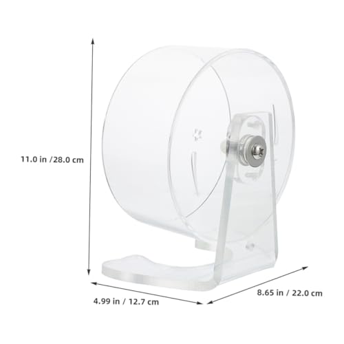 ibasenice Hamsterrad mit Ständer Transparentes Kleintier Laufrad für Hamster Mäuse Geräuscharmer Spinner Großes Exercise Wheel zur Gesunder Bewegung Kleiner Haustiere von ibasenice