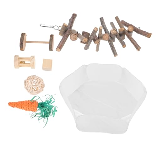 ibasenice Hamsterspielzeug Teiliges Holz Spielset mit Sicherem Zaun für Meerschweinchen und Kleine Kleintiere Interaktives Kauspielzeug mit Spielplatz Einfach zu Montieren ibasenice Hamsterspielzeug Teiliges Holz Spielset mit Sicherem Zaun für Meerschweinchen und Kleine Kleintiere Interaktives Kauspielzeug mit Spielplatz Einfach zu Montieren von ibasenice