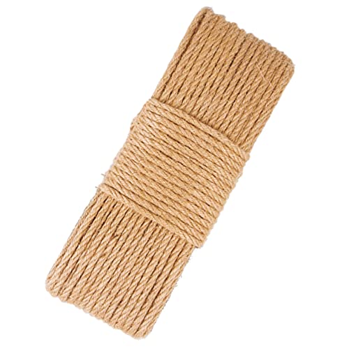 ibasenice Hanfseil für Katzenkratzmöbel Strapazierfähiges DIY Kratzseil aus Natürlichem Jute für Kratzsäulen und Möbel Schützend gegen Kratzschäden von ibasenice