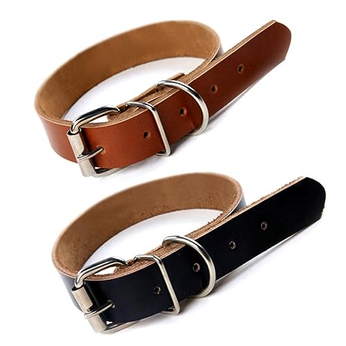 ibasenice Haustier Halsband aus Kuhleder Verstellbar für Kleine und Mittelgroße Bequem und Strapazierfähig für Welpen und Tägliche ibasenice Haustier Halsband aus Kuhleder Verstellbar für Kleine und Mittelgroße Bequem und Strapazierfähig für Welpen und Tägliche von ibasenice