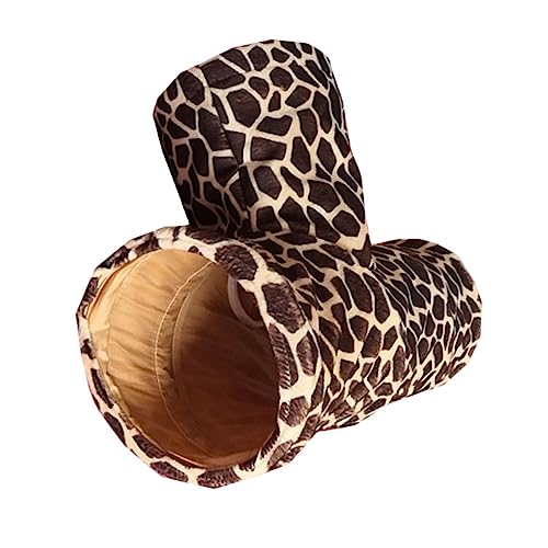 ibasenice Haustier Hamster Tunnel Hasen Guinea Pig tierische bescherung groß für Haustiere drinnen Mäuse Tunnel Meerschweinchen-Tunnel Flanell Leopard von ibasenice