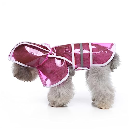 ibasenice Haustier Hund Overall Haustiere Wasserdichter Regenmantel Für Hunde Hundemäntel Für Große Hunde Jacke Reflektierend Größe Züchten Haube Hundemäntel Wasserdicht Welpe Rosy von ibasenice