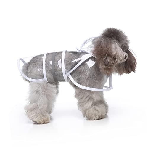 ibasenice Haustier Hund Regenmantel Abdeckung Hundemäntel Für Große Hunde Hundejacke Groß Mit Kapuze Regenjacke Welpe Reflektierend Kleiner Hund Regenmantel Für Hunde Haube Schützend Weiß von ibasenice