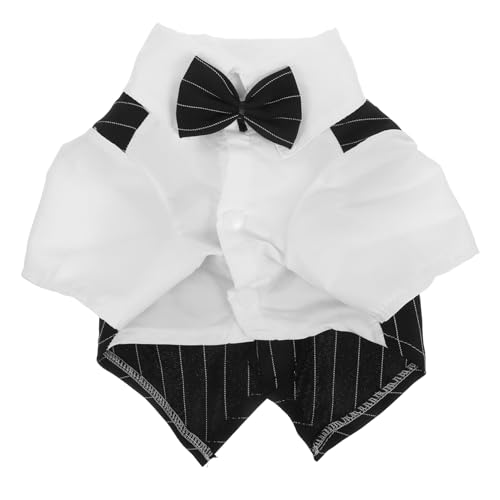 ibasenice Haustieranzug Smokingweste für Hunde Kostüm Junge Kleidung Haustier Dog Costume hundekleidung Dekoration hochzeitskleid formelles Hemd der Katze Hunde-Outfit Polyester Black von ibasenice