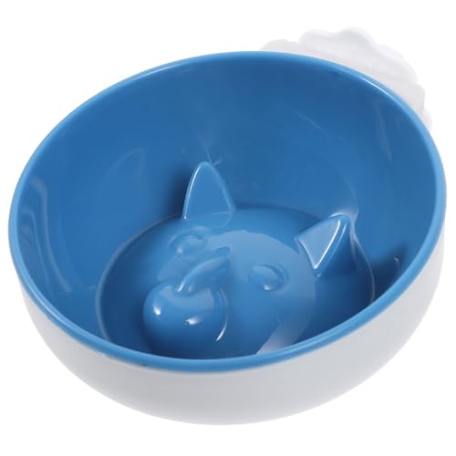 ibasenice Haustiernapf würfelunterlage einhelll Katzen Essen Schale rutschhemmer pet Bowl dogbowl käfig katzenfutterautomat hundebox schüssel Kaninchen-Hundenapf Katzennapf Plastik Sky-Blue von ibasenice