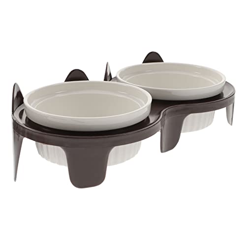 ibasenice Hochgestellter Katzennapf aus Keramik Teiliges für Futter und Wasser Ergonomisches Design für Angenehmes Fressen für Katzen mit Besonderen Bedürfnissen Braun und Bruchsicher ibasenice Hochgestellter Katzennapf aus Keramik Teiliges für Futter und Wasser Ergonomisches Design für Angenehmes Fressen für Katzen mit Besonderen Bedürfnissen Braun und Bruchsicher von ibasenice