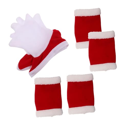 ibasenice Holiday Pferdekostüm mit Rentiergeweih Mütze und Beinwickeln Weiche Atmungsaktive Materialien Bequemes Anziehen Festliches Outfit für Weihnachtsumzüge und Festliche Partys von ibasenice