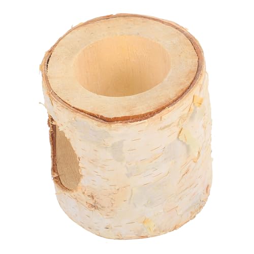 ibasenice Holz Hamster Tunnel Versteck Natürlicher Tiertunnel für Hamster und Meerschweinchen für Käfig Robust und Langlebig für Sichere von ibasenice