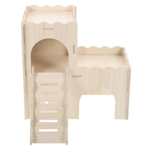 ibasenice Holz Hamsterhaus mit Treppe DIY für Hamster Meerschweinchen und Ratten Langlebiges Sicheres zur Beschäftigung und Entspannung für Kleintiere ibasenice Holz Hamsterhaus mit Treppe DIY für Hamster Meerschweinchen und Ratten Langlebiges Sicheres zur Beschäftigung und Entspannung für Kleintiere von ibasenice