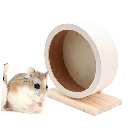 ibasenice Holz Laufrad für Hamster und Kleintiere Geräuschloses Übungsrad für Kleine Haustiere Fördert Gesunde Bewegung Langlebiges Material Mittlere für Optimale Nutzung von ibasenice
