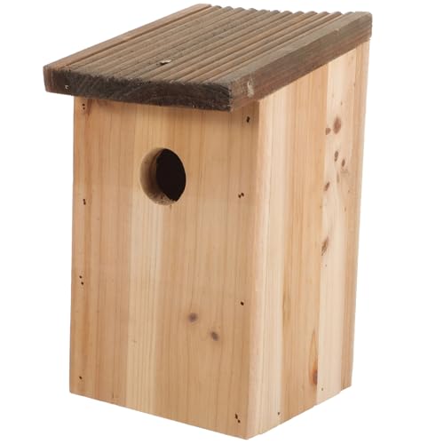 ibasenice Holz Nistkasten für Rustikales Vogelhaus für Haustiervögel für Garten und Terrasse Wetterbeständig und Fördert Nistverhalten ibasenice Holz Nistkasten für Rustikales Vogelhaus für Haustiervögel für Garten und Terrasse Wetterbeständig und Fördert Nistverhalten von ibasenice