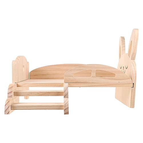 ibasenice Holz Plattformbett für Hamster mit Kletterleiter Waschbares Nagerbett für Meerschweinchen Chinchillas und Andere Kleintiere für Käfige und Spielbereiche ibasenice Holz Plattformbett für Hamster mit Kletterleiter Waschbares Nagerbett für Meerschweinchen Chinchillas und Andere Kleintiere für Käfige und Spielbereiche von ibasenice