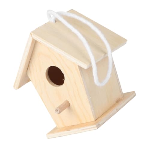 ibasenice Holz Vogelhaus DIY Für Hängendes Hölzernes Vogelhaus Kreatives Bastelspielzeug Zur Entwicklung Von Vorstellungskraft Und Geschicklichkeit Für Hochzeiten von ibasenice