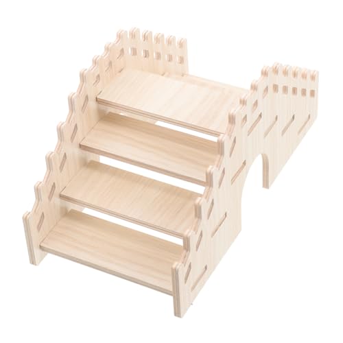 ibasenice Holz Hamster Leiter Brücke Kleine Tier Klettern Treppe Käfig Lebensraum Spielzeug Chinchilla Hamsterkletterspielzeug von ibasenice