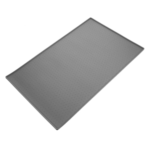 ibasenice Hunde-Tischset hundenapf unterlage hundezubehör Hundeschüsselunterlage Hundeschüsselmatte Hundefutter Wasser Essen Pads Haustierfuttermatte Dickes Haustier-Tischset Kieselgel Grey von ibasenice