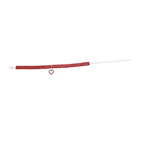 ibasenice Hundehalsband mit Herzanhänger Elastisches Kettenhalsband für Katzen zu Reinigen Wiederverwendbar Langlebig Kleine und Mittlere Haustiere ibasenice Hundehalsband mit Herzanhänger Elastisches Kettenhalsband für Katzen zu Reinigen Wiederverwendbar Langlebig Kleine und Mittlere Haustiere von ibasenice