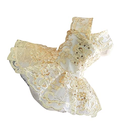 ibasenice Hundekleid Kostüme Hundeoutfit groß für Outfits Hunde-Outfit Hochzeit Kleiner Hund Tutu pet Kleidung Rock Pet-Spitzenrock Golden ibasenice Hundekleid Kostüme Hundeoutfit groß für Outfits Hunde-Outfit Hochzeit Kleiner Hund Tutu pet Kleidung Rock Pet-Spitzenrock Golden von ibasenice