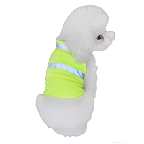 ibasenice Hundesicherheitsweste Reflektierend Verstellbar Atmungsaktiv Für Outdoor Aktivitäten Für Joggen Und Fluoreszierendes Gelb von ibasenice