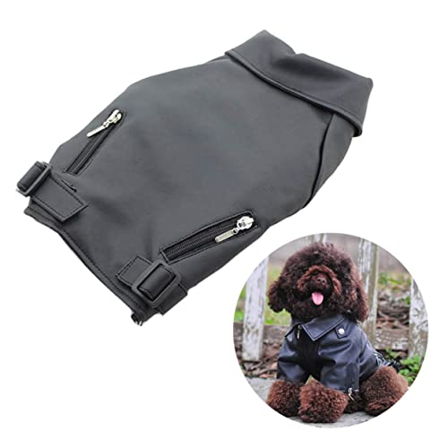 ibasenice Hundeweste Hundepullover züchten Mittel Hundejacke groß Hundejacken hundemantel Dog Raincoat hundepulli Dog Coat Dog Clothes Welpenjacke mit Reißverschluss Haustierbekleidung Black von ibasenice