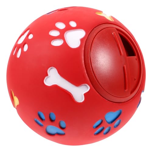 ibasenice Interaktiver Hundespielball aus Langlebigem Auslaufsicherer Futterball mit Verstellbarer Öffnung Fördert Langsames Füttern und Beschäftigung für Kleine bis Große Hunde Rot ibasenice Interaktiver Hundespielball aus Langlebigem Auslaufsicherer Futterball mit Verstellbarer Öffnung Fördert Langsames Füttern und Beschäftigung für Kleine bis Große Hunde Rot von ibasenice