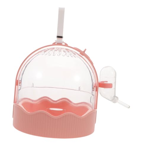 ibasenice Käfig zum Mitnehmen Kleiner Haustierträger Hamsterträger -Reisetasche Hamster -Reisekäfig Kleiner Tierkäfig Hamster-Out-Tasche Hamster-Tragekäfig Kaninchen-Reisekäfig Plastik Rosa von ibasenice