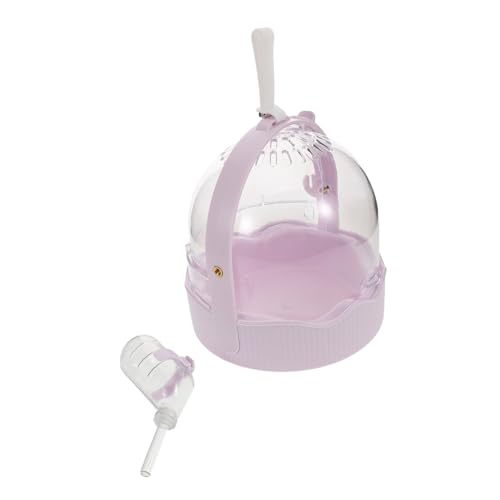 ibasenice Käfig zum Mitnehmen tragbarer Kleiner Tierkäfig Hamster -Trägertasche Hamster-Tüte zum Mitnehmen kleines Tier im Freien Käfig Hamstertasche Hamster Tragetasche Plastik Violett von ibasenice