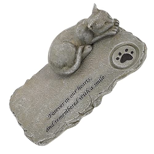 ibasenice Kätzchen Hunde Ornament Katzen Gedenkstein Haustier Gedenkstatue Katzen Ornament Katzen Haustier Gedenktafel Katzenstatue Sympathie Gedenkstatue Verlust Thema Das von ibasenice