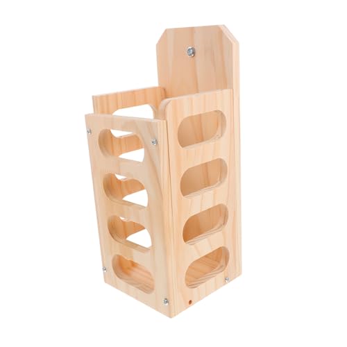 ibasenice Kaninchen- -Gras-Rahmen Chinchilla -Heu -Feeder Heuhändler Kleiner Tier Hase Hay Feeder für Käfig Heuraufe für Kaninchen Heuhalter aus Holz Kaninchenholzhalter hölzern Khaki von ibasenice