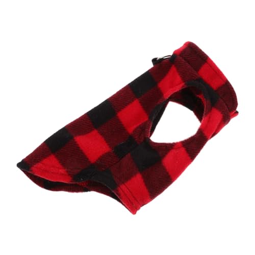 ibasenice Karierte Hundeweste Aus Fleece Für Kleine Und Mittelgroße Winddicht Und Warm Ring Leinebefestigung Für Winter Perfektes Haustier Party Outfit XL von ibasenice