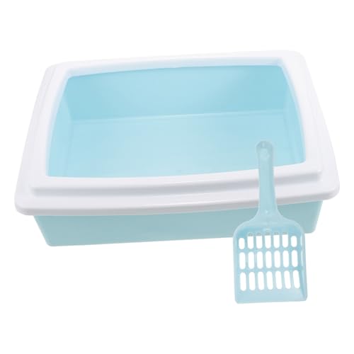ibasenice Kasten Katzentoilette Katzentonne Tablett Halb Wurf Katzenstreu Scoop Katzenschaufel Kätzchentoilette Haustiertoilette Mülleimer Katze Bettpfanne Sky-Blue Pp ibasenice Kasten Katzentoilette Katzentonne Tablett Halb Wurf Katzenstreu Scoop Katzenschaufel Kätzchentoilette Haustiertoilette Mülleimer Katze Bettpfanne Sky-Blue Pp von ibasenice