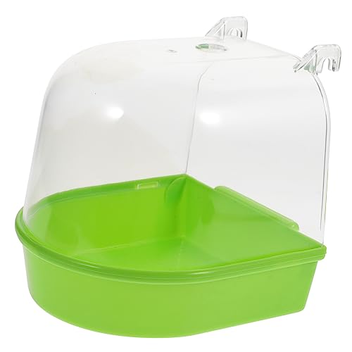 ibasenice Kasten papagei badewanne klein Papageienbad Cockatiel Bad Vogelbad Container drinnen tränkebecken wasserbecken vogelbäder vogeltränke Vogel Badewanne Vogelkäfigbadewanne Abs Green von ibasenice